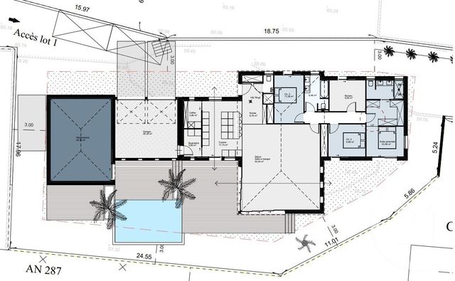terrain à vendre - 913.0 m2 - PIGNAN - 34 - LANGUEDOC-ROUSSILLON - Century 21 Védas Immo