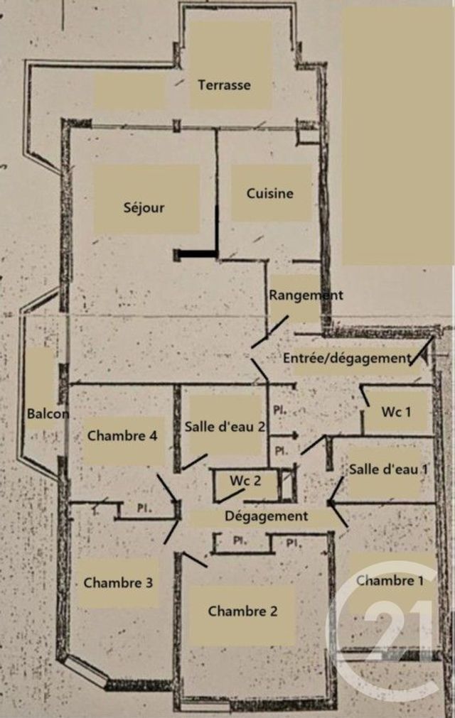 Appartement F5 à vendre - 7 pièces - 116.0 m2 - MONTPELLIER - 34 - LANGUEDOC-ROUSSILLON - Century 21 Védas Immo